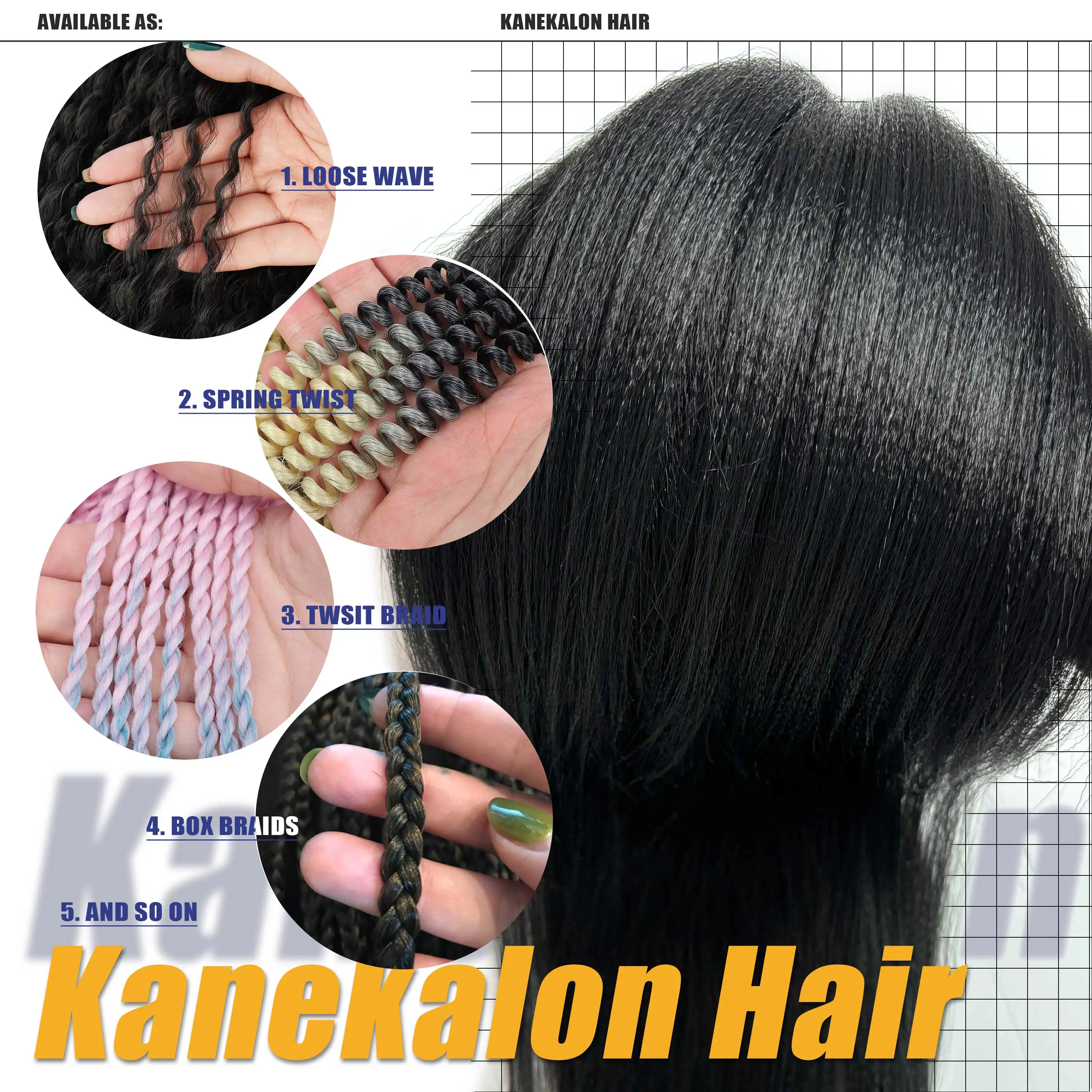 82 Inch Long Kanekalon Jumbo Braiding Hair Synthetic Braids Crochet Hair Extensions 165g Pre Stretched Braid For Black Women