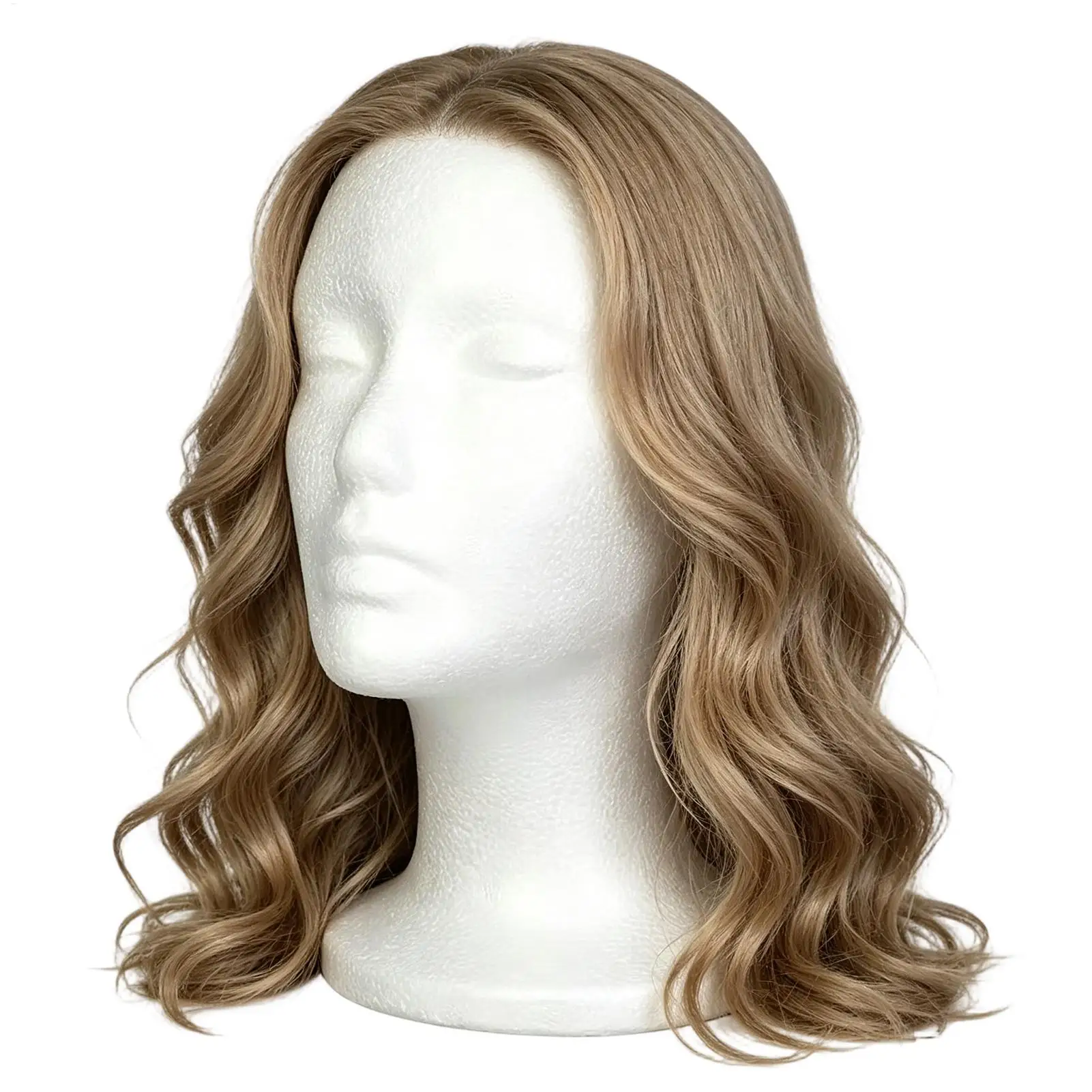 Female Styrofoam Mannequin Manikin Head Model Foam Wig Hair Lightweight Manikin Head Wig Display Stand for Scarves Jewelry Hats