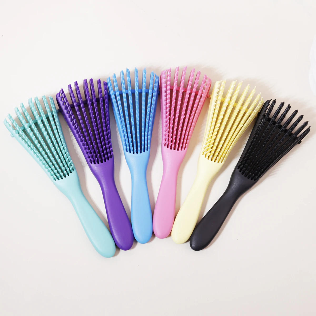 Scalp Massage Brush Winding to Sag Hair Brush Anti-Static Wet Curl Hair Brush Salon Hairdressing Tool Special for Real Hair Wigs