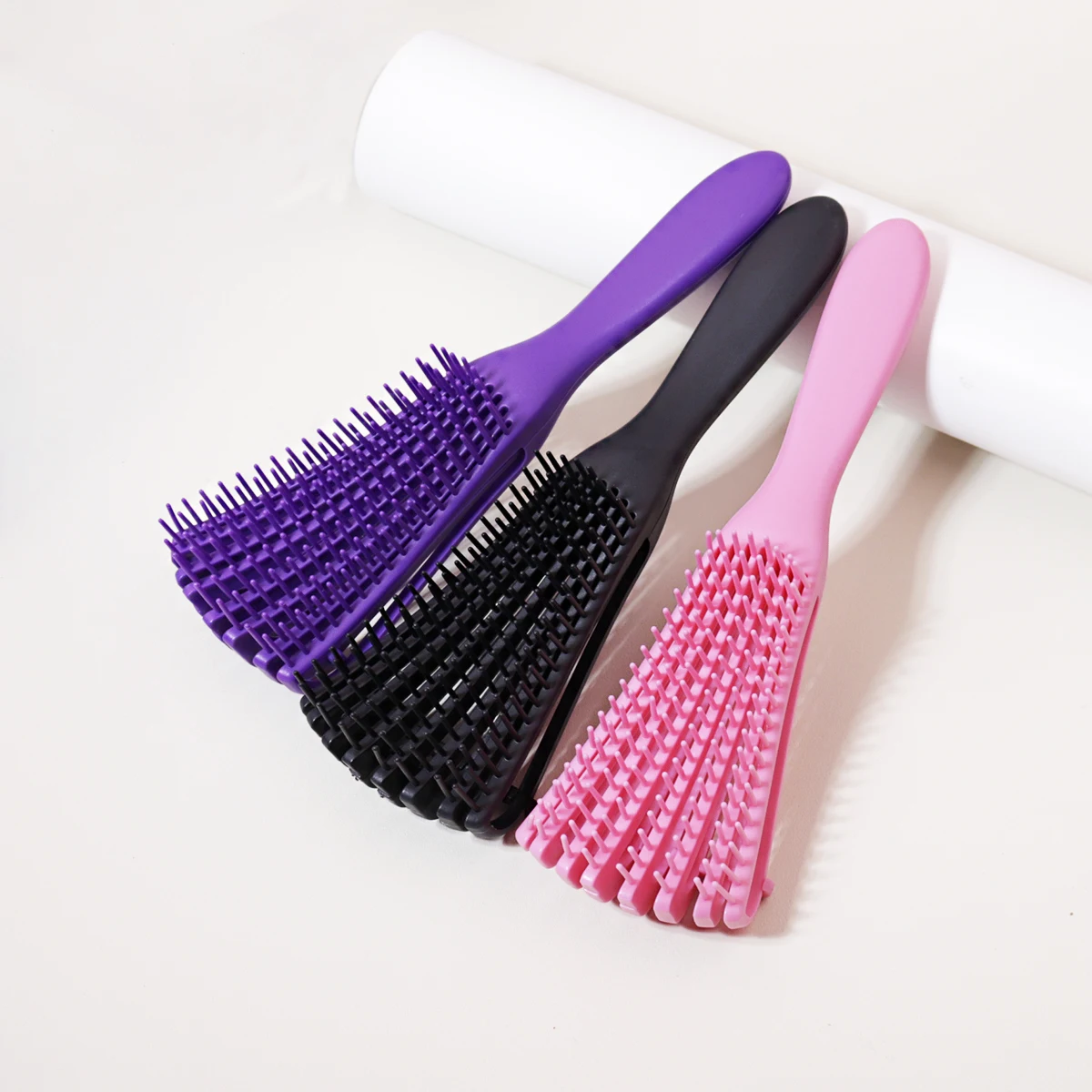 Scalp Massage Brush Winding to Sag Hair Brush Anti-Static Wet Curl Hair Brush Salon Hairdressing Tool Special for Real Hair Wigs