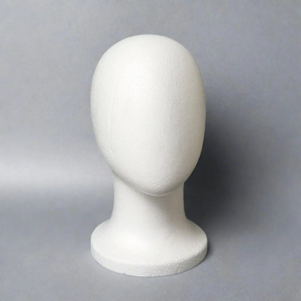 22inches Female Foam Mannequin Head Wig Head Display Smooth Durable Styling Tools Durable Portable Fashion for Home Travel