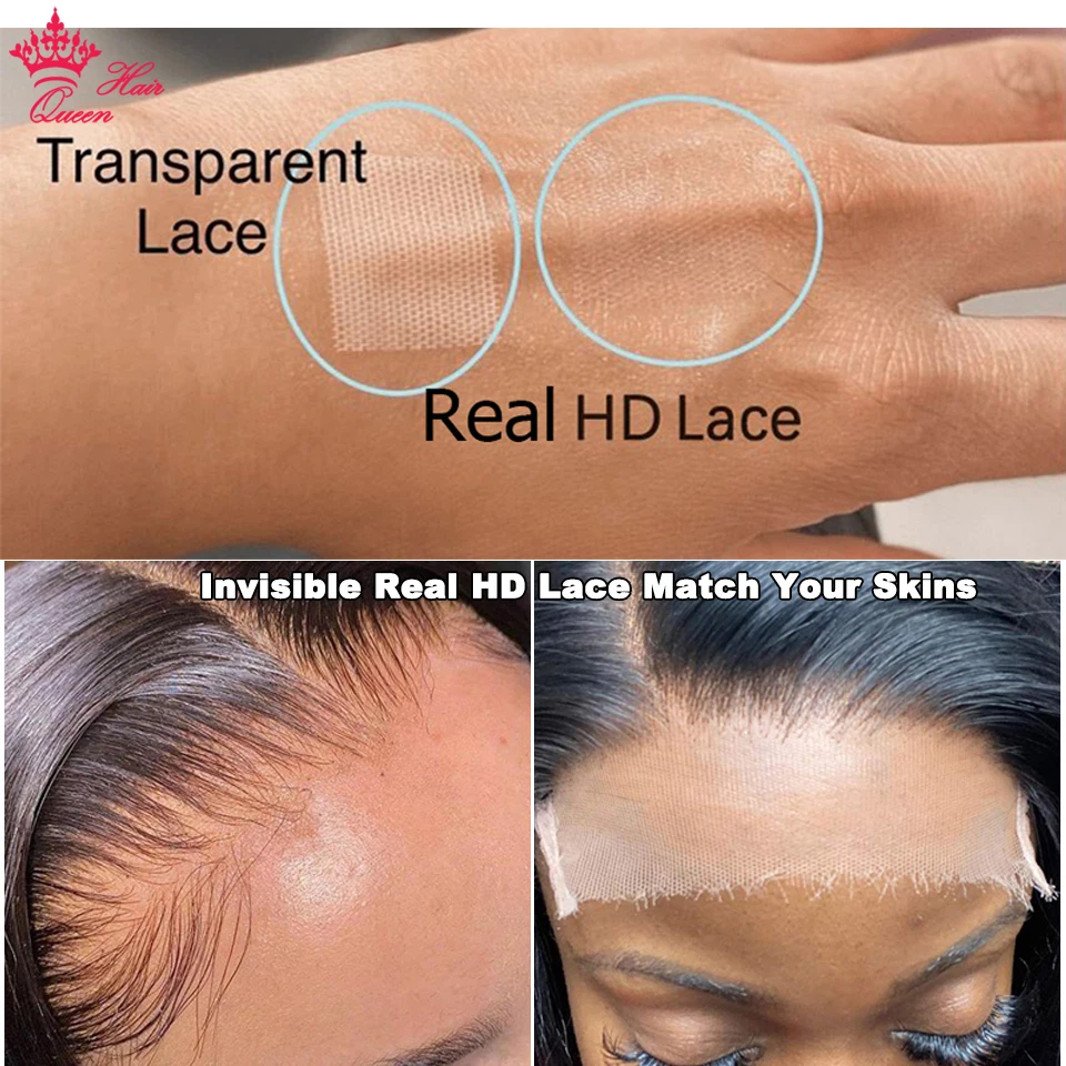 Queen Hair Real HD Invisible 13x6 13x4 7x7 6x6 5x5 4x4 2x6 4x6 9x6 7x5 Pre Plucked HD Lace Closure Frontal Virgin Human Raw Hair