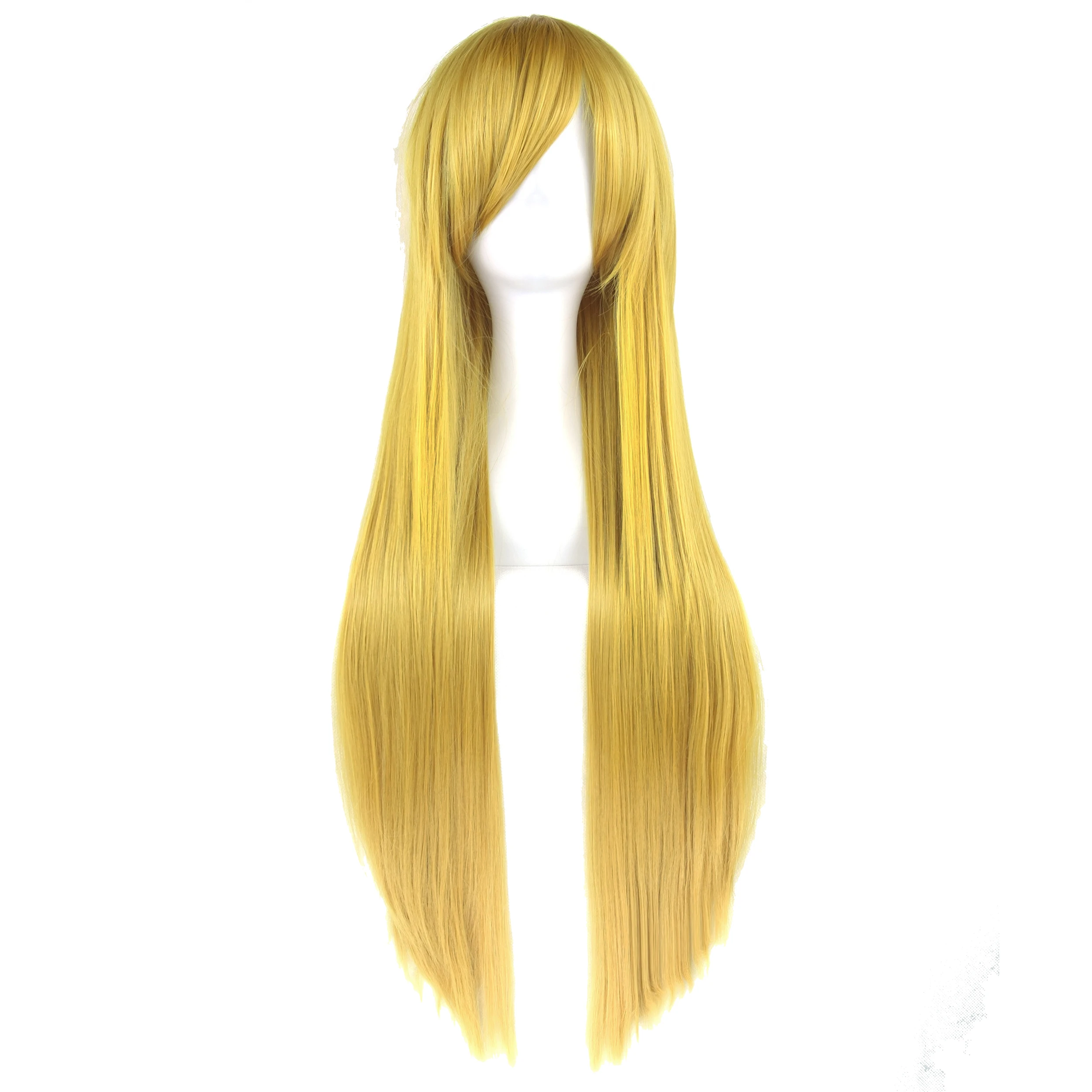 Synthetic Hair Long Cosplay Wig Straight Miki Hoshii Wig Anime Hair Pieces Blonde Costume Wigs
