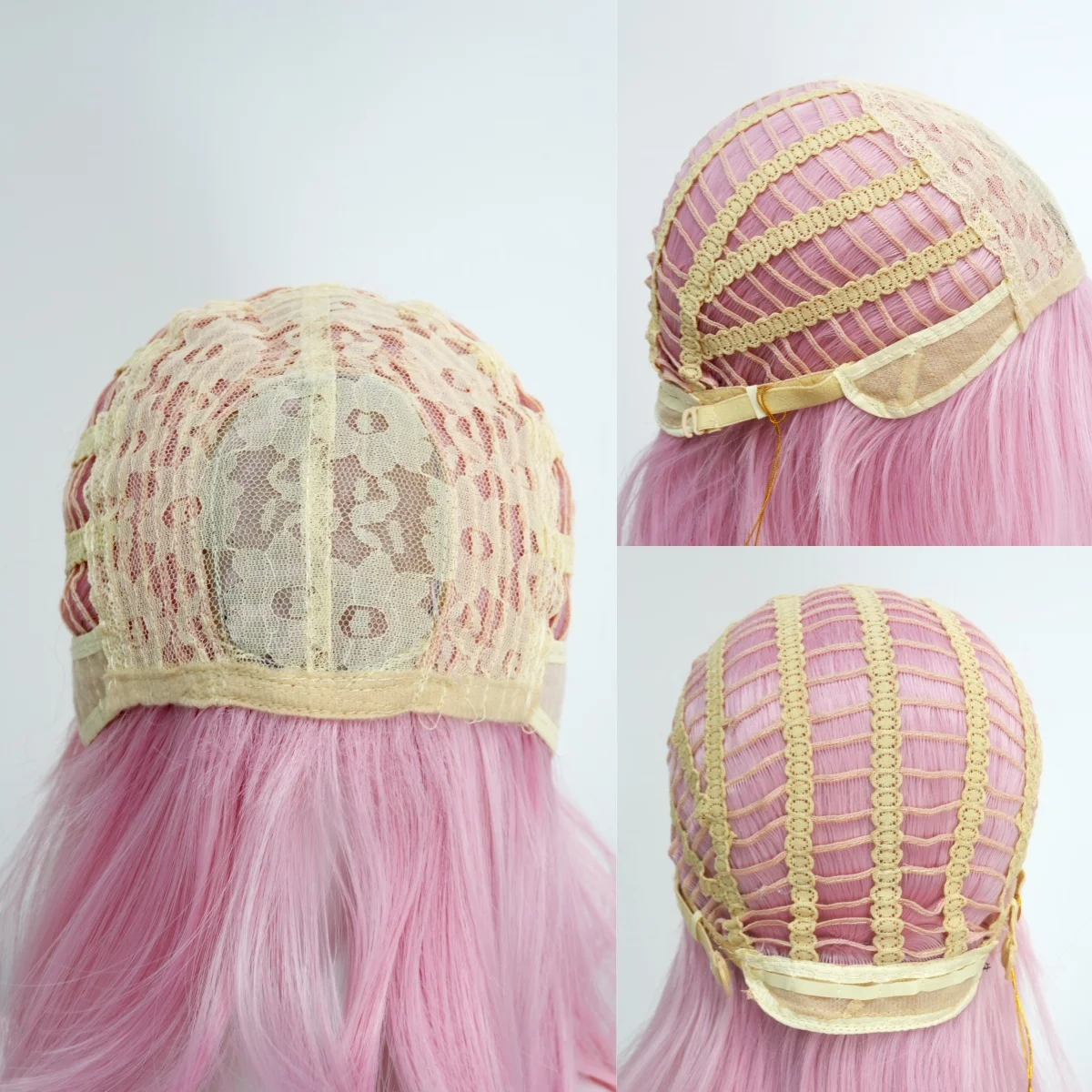 Ashely Wig Pink Wig Lolita 20inch Layered Cut Straight Hair Wigs for Women Curtain Bangs Heat-resistant Synthetic Cosplay Daily