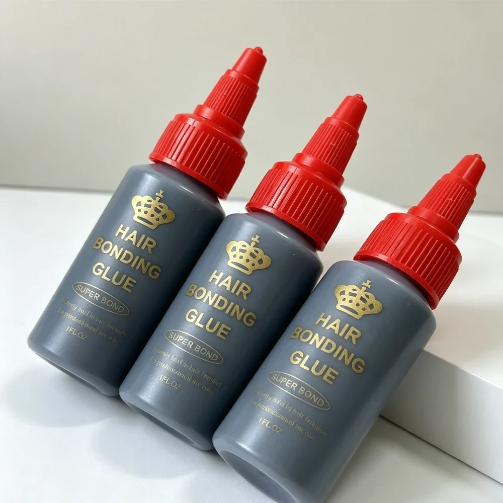 1FL.OZ 1/2/3PCS Black Waterproof Hair Bonding Glue False Eyelashes Super Hold Hair Weaving Lace Glue for Secure Hair Integration