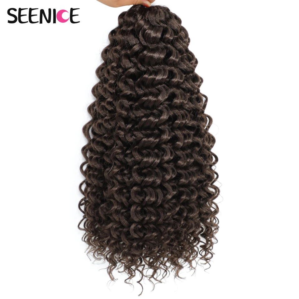 22inch Marshmallow Synthetic Afro Curl Crochet Hair Twist Braid Kinky Curly Braiding Hair Extensions Ombre Blonde For BlackWomen