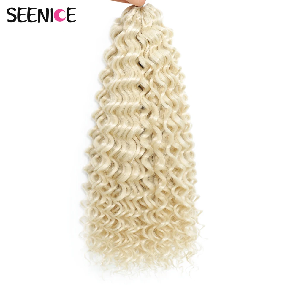 22inch Marshmallow Synthetic Afro Curl Crochet Hair Twist Braid Kinky Curly Braiding Hair Extensions Ombre Blonde For BlackWomen