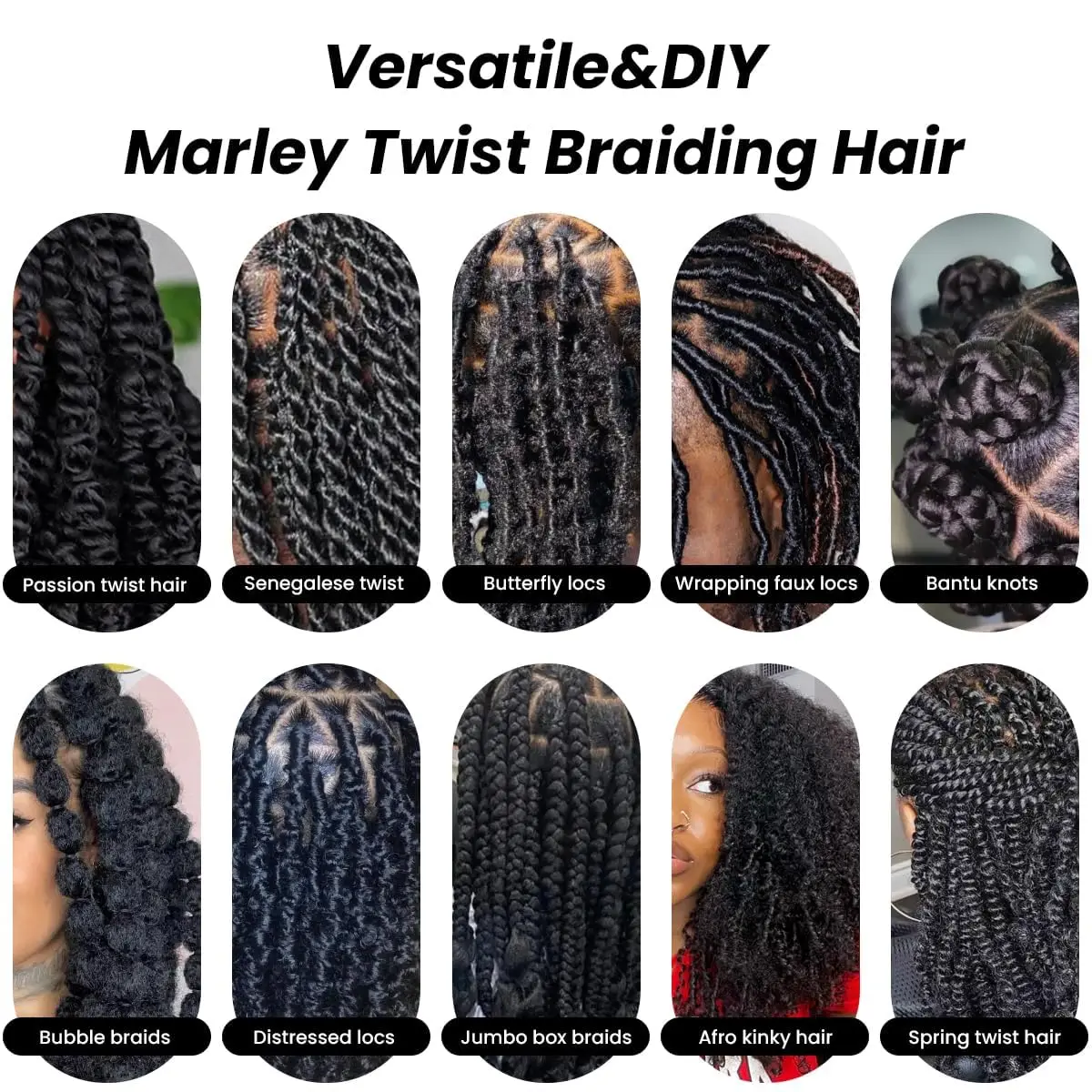 Afro Kinkys Bulk Human Hair for Twists Braiding Locs Dreadlock Extension Afro Kinky Curly Human Braiding Hair for Men Women Kids