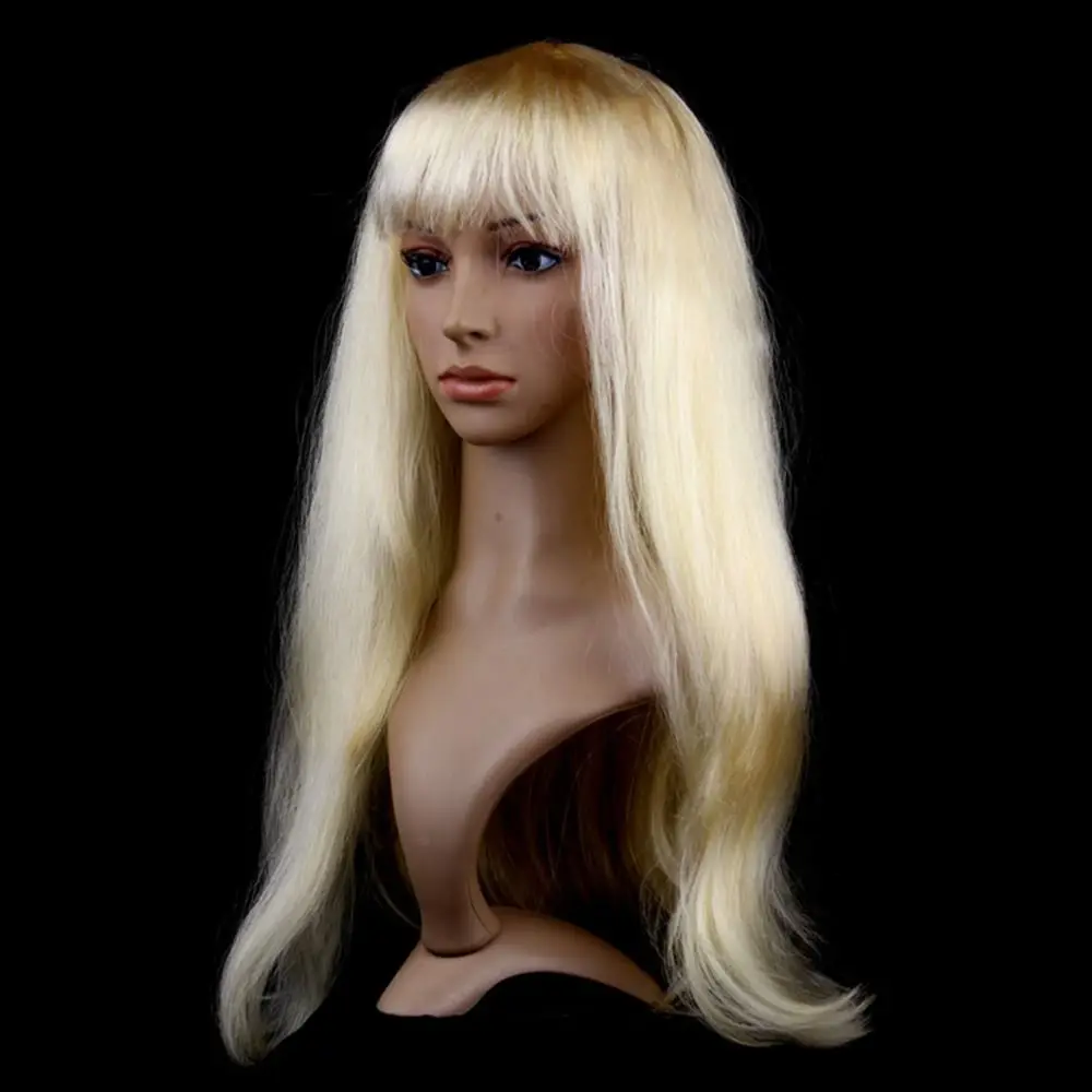 Soft Straight Hair Wig Women's Long Straight Hair Head Cover Makeup Ball Wig Men's And Women's Party Supplies