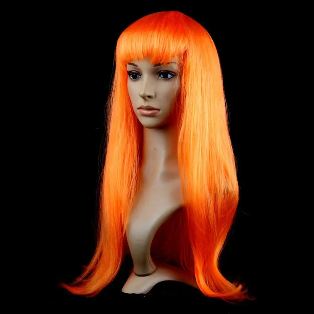 Soft Straight Hair Wig Women's Long Straight Hair Head Cover Makeup Ball Wig Men's And Women's Party Supplies