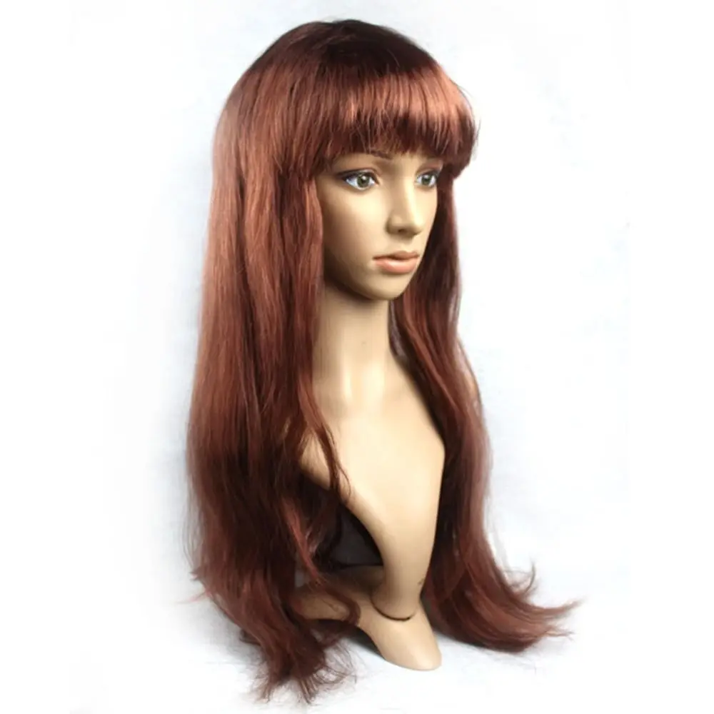 Soft Straight Hair Wig Women's Long Straight Hair Head Cover Makeup Ball Wig Men's And Women's Party Supplies