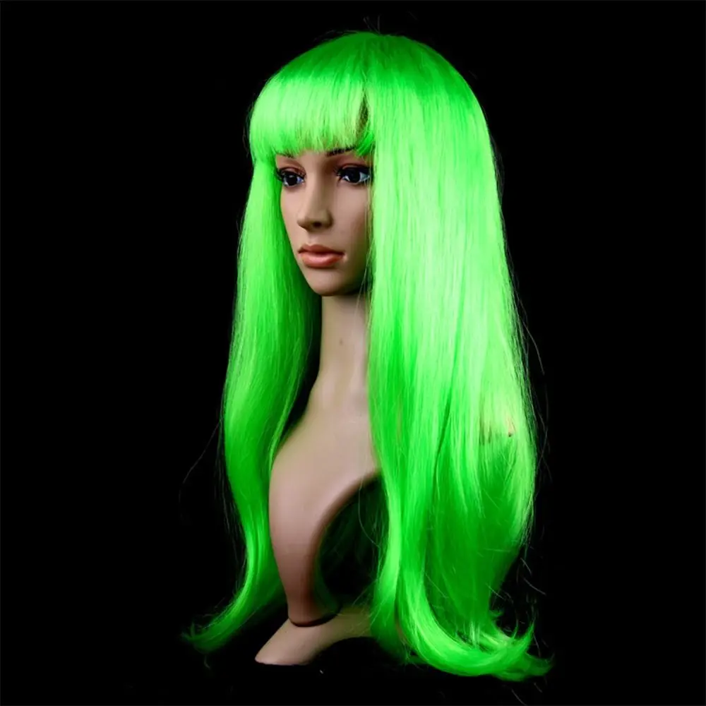 Soft Straight Hair Wig Women's Long Straight Hair Head Cover Makeup Ball Wig Men's And Women's Party Supplies