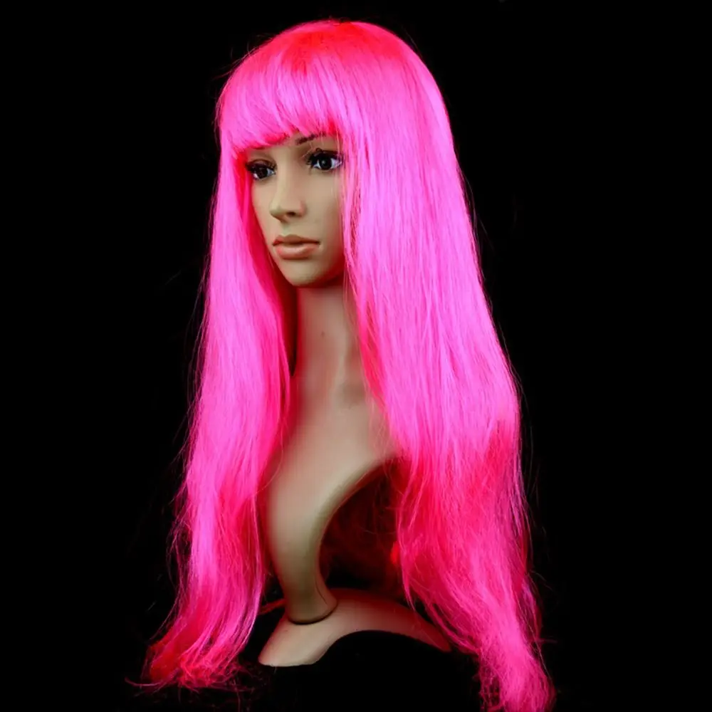 Soft Straight Hair Wig Women's Long Straight Hair Head Cover Makeup Ball Wig Men's And Women's Party Supplies