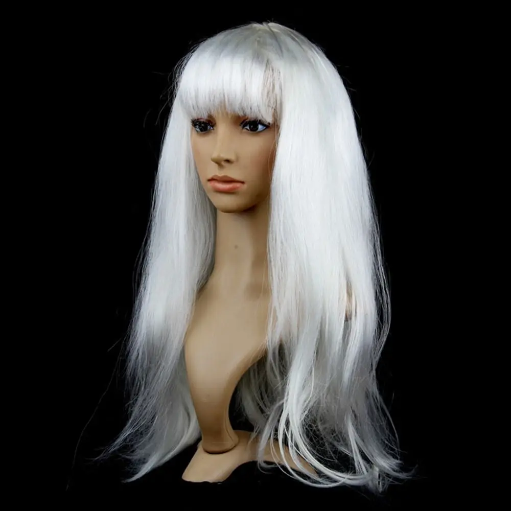 Soft Straight Hair Wig Women's Long Straight Hair Head Cover Makeup Ball Wig Men's And Women's Party Supplies