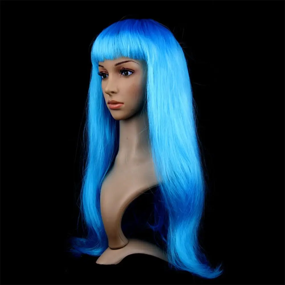 Soft Straight Hair Wig Women's Long Straight Hair Head Cover Makeup Ball Wig Men's And Women's Party Supplies