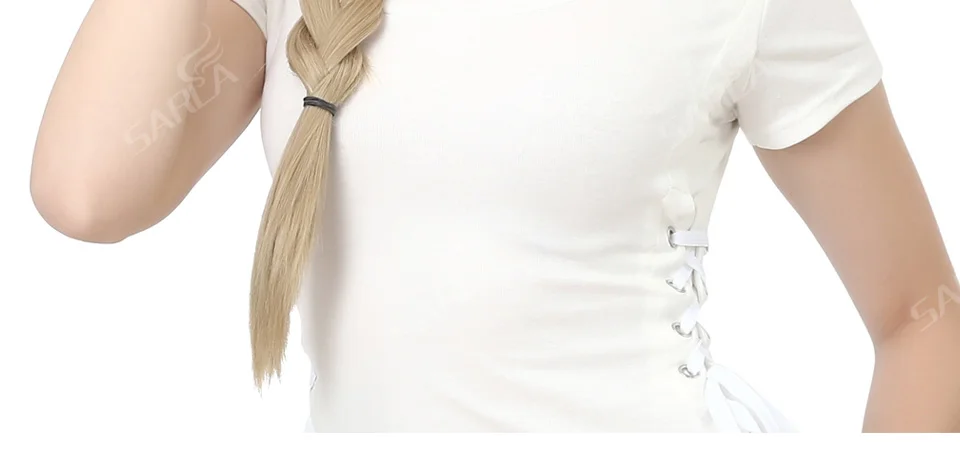 Synthetic U Part Clip in Hair Extension Clip-on Natural Thick False Fake Blonde Long Straight Hairpieces 16 20 24 inch