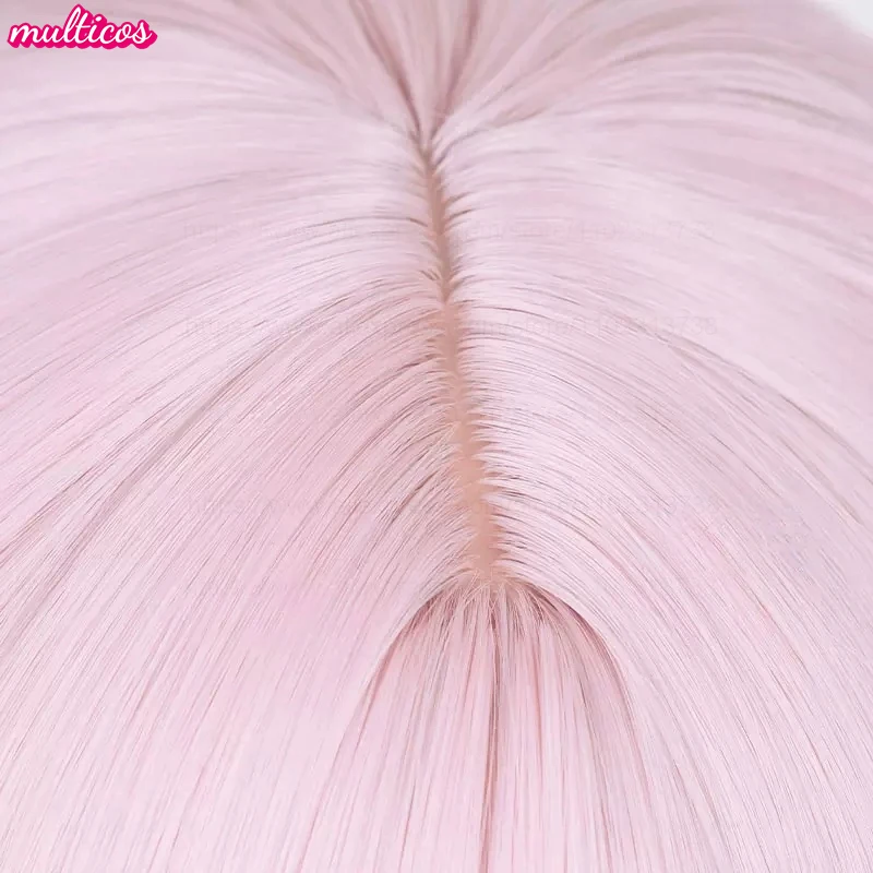 High Quality Anime Akiyama Mizuki Cosplay Wig 45cm Long Light Pink Curly Heat Resistant Synthetic Hair Halloween Party Wigs
