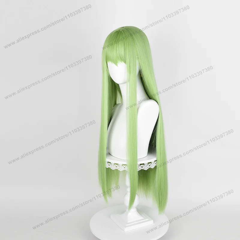 CC Enkidu Cosplay Wig 80cm Long Green Women Hair Anime Cosplay Wig Halloween Heat Resistant Synthetic Wigs