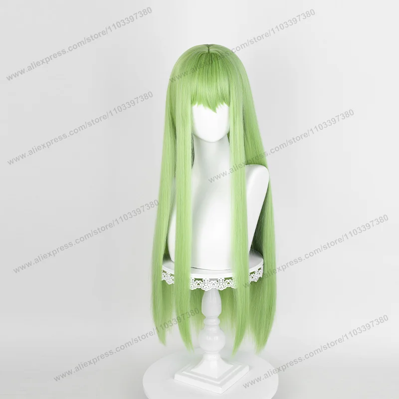CC Enkidu Cosplay Wig 80cm Long Green Women Hair Anime Cosplay Wig Halloween Heat Resistant Synthetic Wigs
