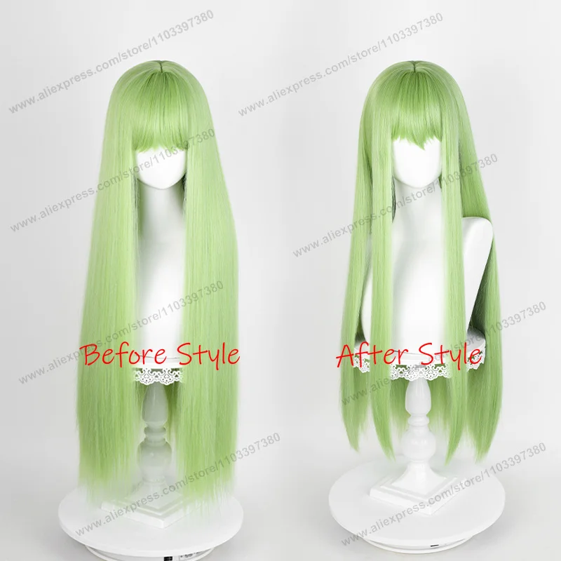 CC Enkidu Cosplay Wig 80cm Long Green Women Hair Anime Cosplay Wig Halloween Heat Resistant Synthetic Wigs