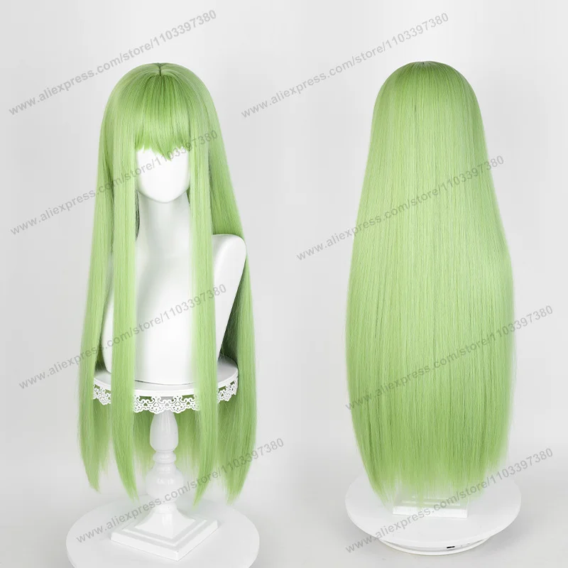 CC Enkidu Cosplay Wig 80cm Long Green Women Hair Anime Cosplay Wig Halloween Heat Resistant Synthetic Wigs