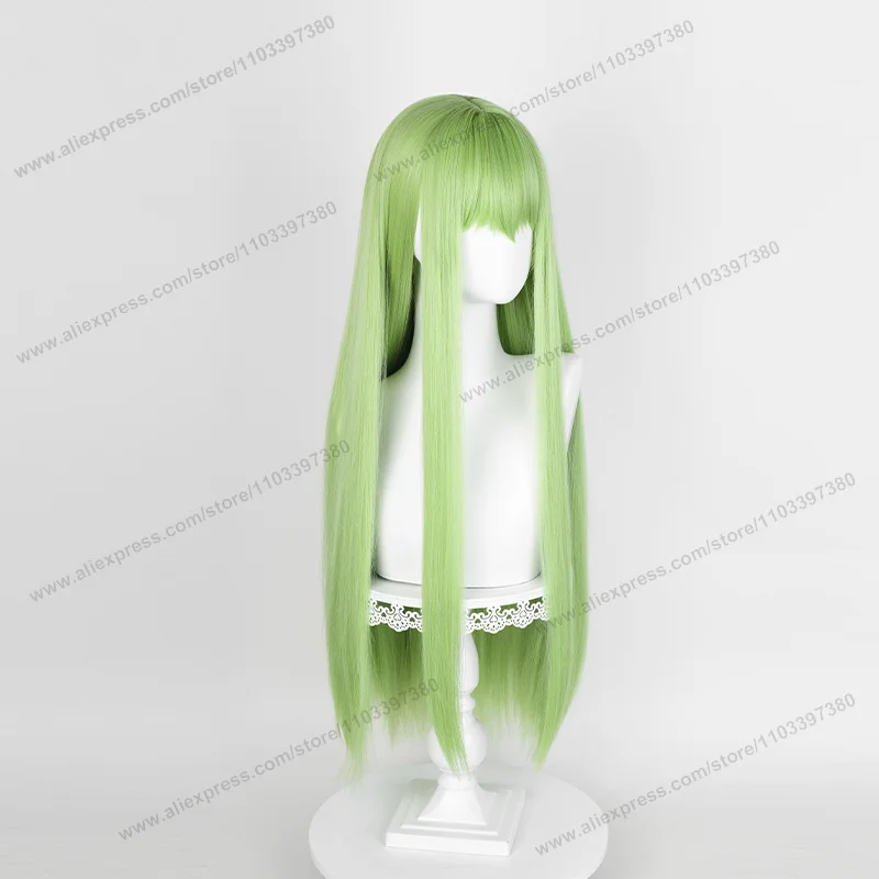CC Enkidu Cosplay Wig 80cm Long Green Women Hair Anime Cosplay Wig Halloween Heat Resistant Synthetic Wigs