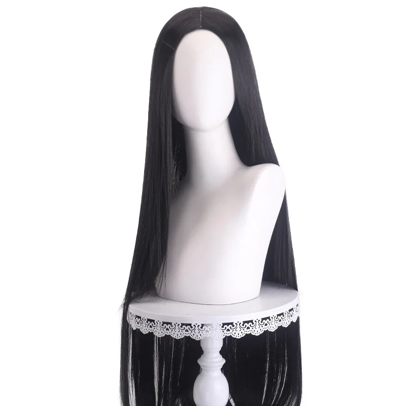 Long Straight Cosplay Wig Centre Parting Central Split Blond Pink Red Purple Heat Resistant Synthetic Hair Wigs