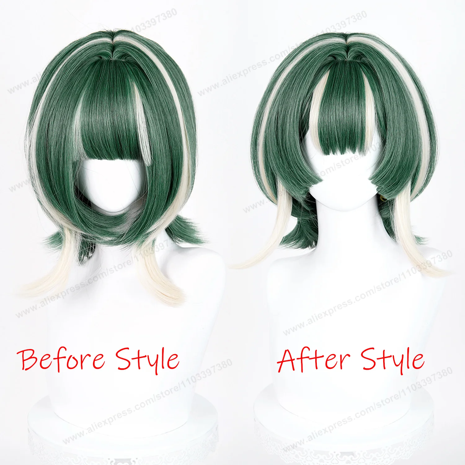 Guita Hebby Fantasia Wig 30cm Short Women Hair Anime Cosplay Wig Halloween Heat Resistant Synthetic Wigs