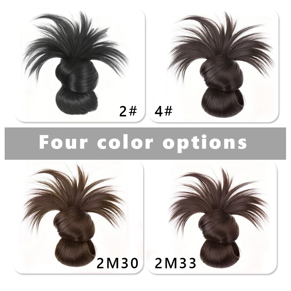 Low Synthetic Bun Ponytail Hair Natural Fluffy Claw Clip Chignon Hair For Women Lazy Bun Wig Bag Hair Accessories For Daily Use
