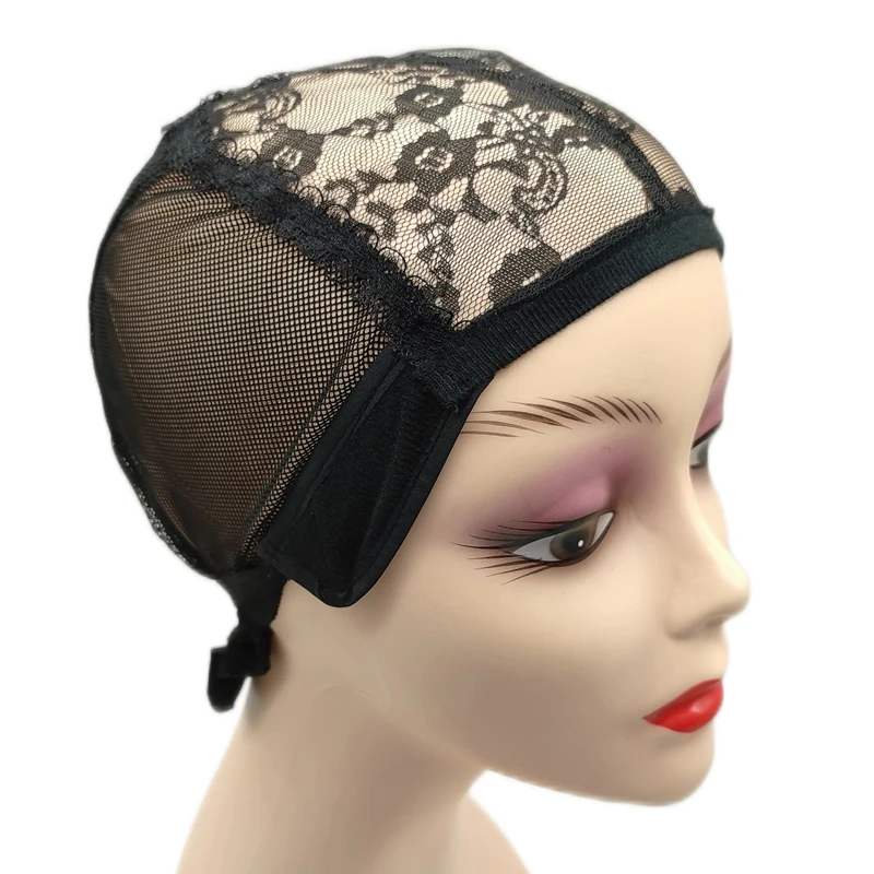 1PC Adjustable Wig Making Caps Weave Caps for Making Wigs Hairnets Cap for Making Wig 4 Size Black/Brown