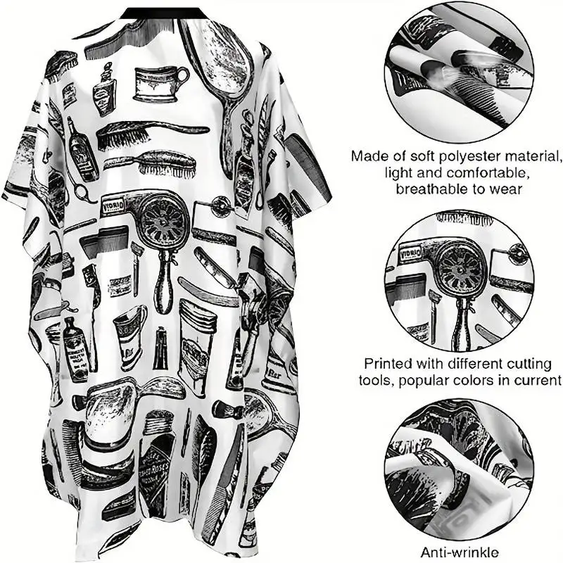 Professional Hair Cutting Apron Salon Barber Cape Hair Cutting Waterproof Cloth Hair Cutting Apron Barber Accessories C0027A