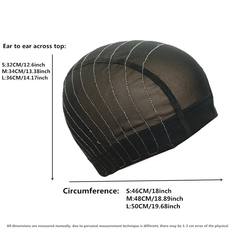 1PC Mesh Wig Caps For Sewing Machine Training 4x4 Lace Closure Wig Caps Spandex Dome Guideline Wig Caps for Making Wigs
