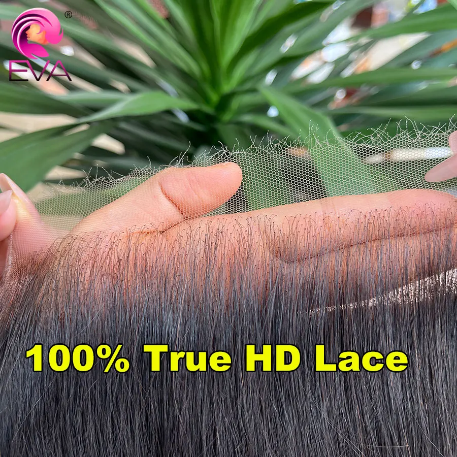 Eva Hair Real HD Lace 5x5 6x6 7x5 9x6 HD Closure Human Hair Invisible Melt Skins 13x4 13x6 HD Lace Frontal Only Pre Plucked Lace