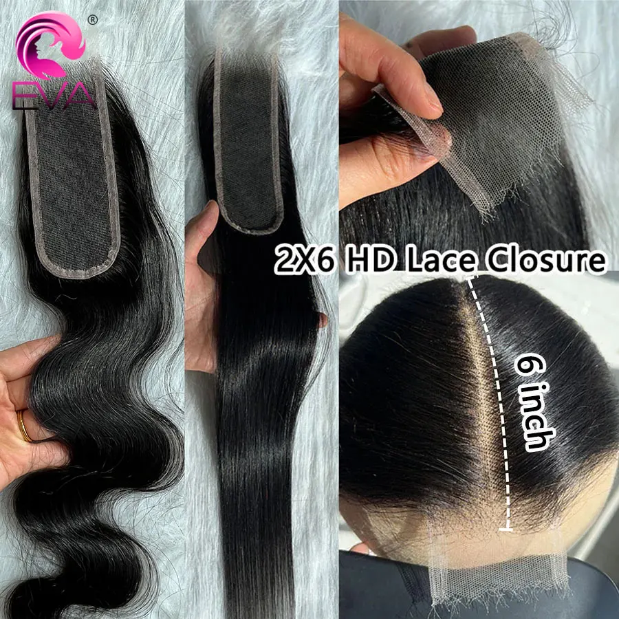 Eva Hair Real HD Lace 5x5 6x6 7x5 9x6 HD Closure Human Hair Invisible Melt Skins 13x4 13x6 HD Lace Frontal Only Pre Plucked Lace