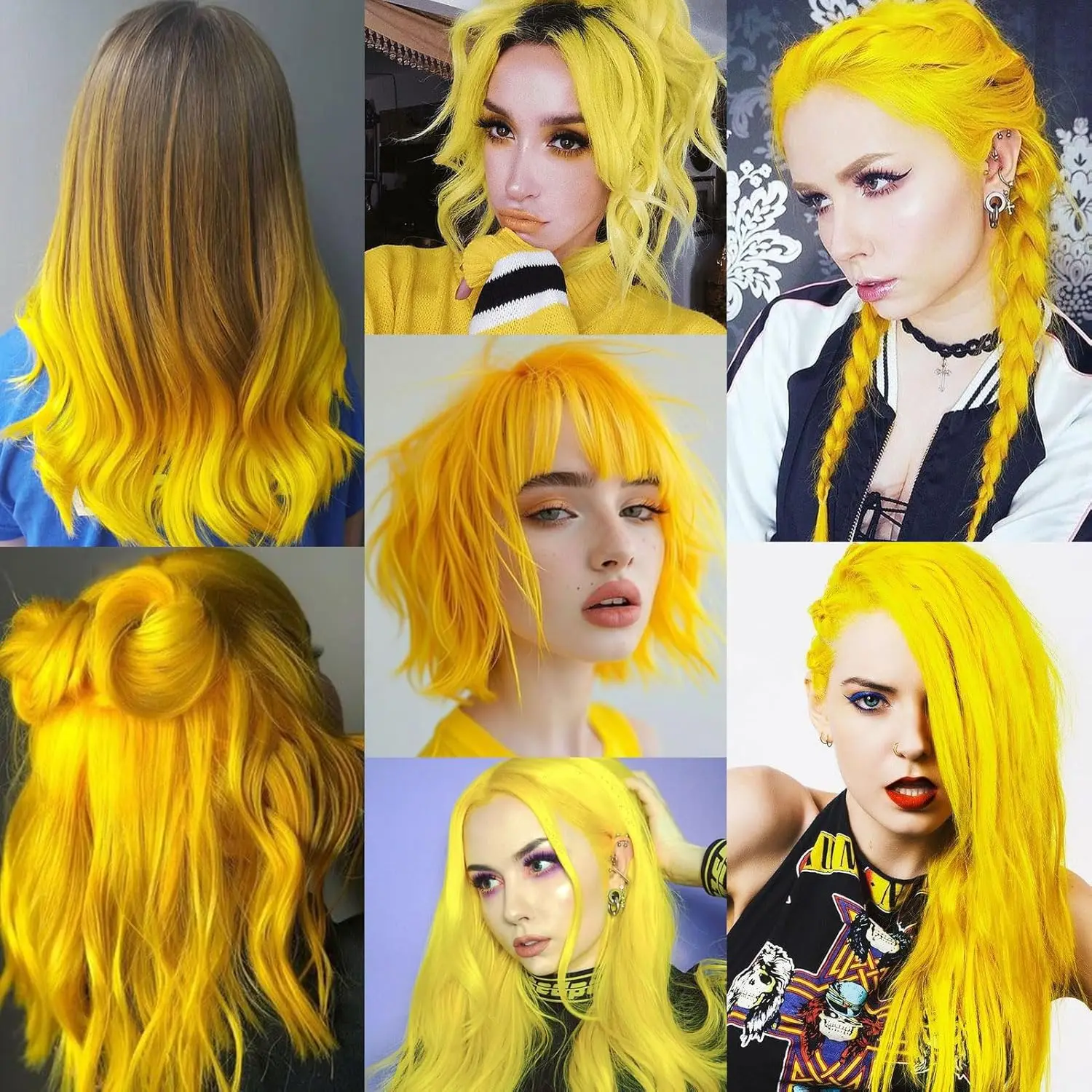 12 PCS Synthetic Hairpiece Black Hair Extensions Clip in, Colored Party Highlights Extension for Girls Women Straight 22 inch