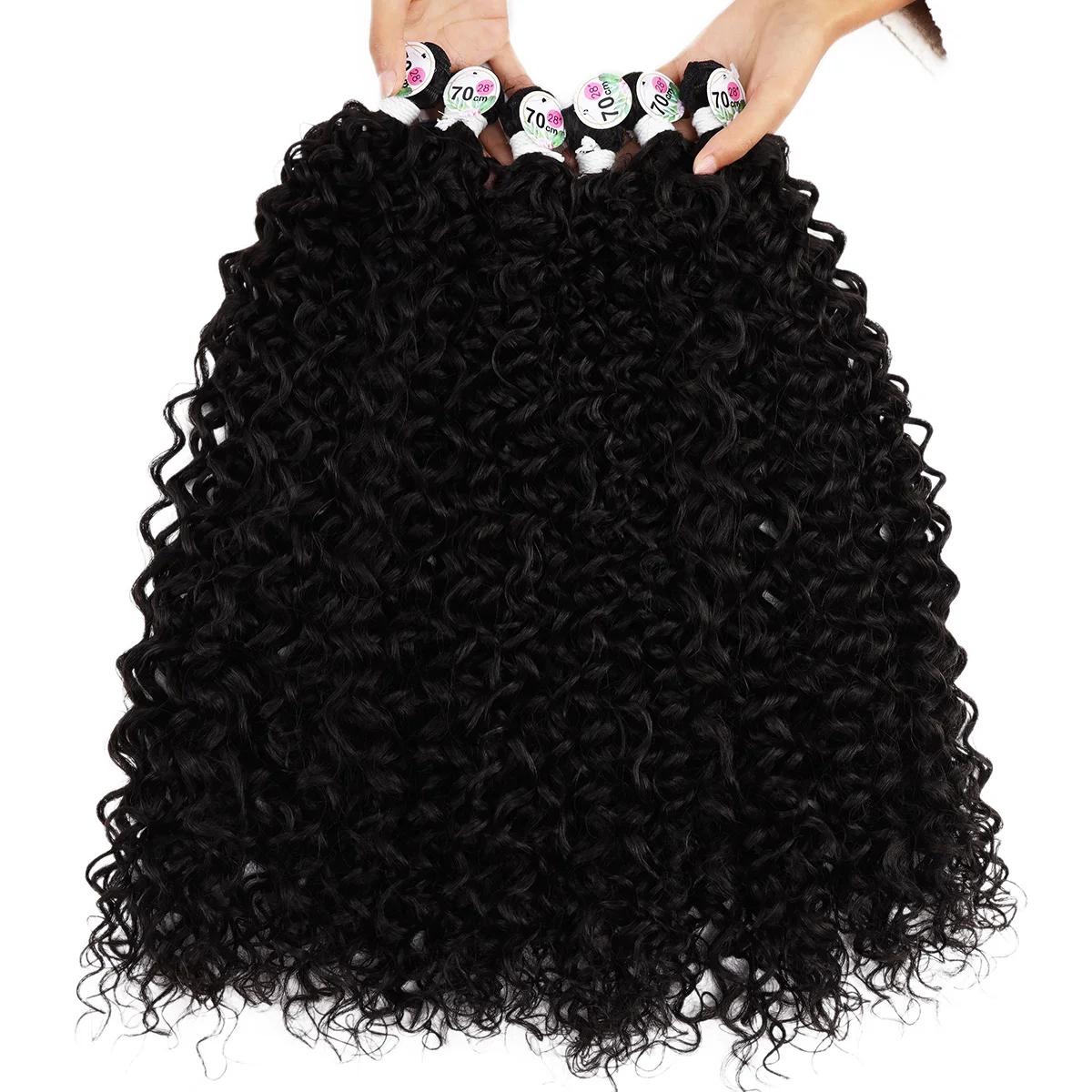 24-28inch Short And Elastic Synthetic Curly Hair Bundles Water Wave Hair Extension For Women Suitable For Daily Holiday Wear