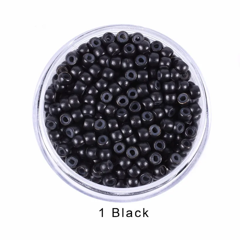1000 PCS 3mm Nano Silicone Lined Micro Ring Hair Extension Beads for Nano Tip Human Hair Extensions