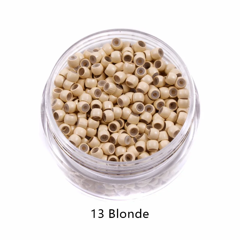 1000 PCS 3mm Nano Silicone Lined Micro Ring Hair Extension Beads for Nano Tip Human Hair Extensions