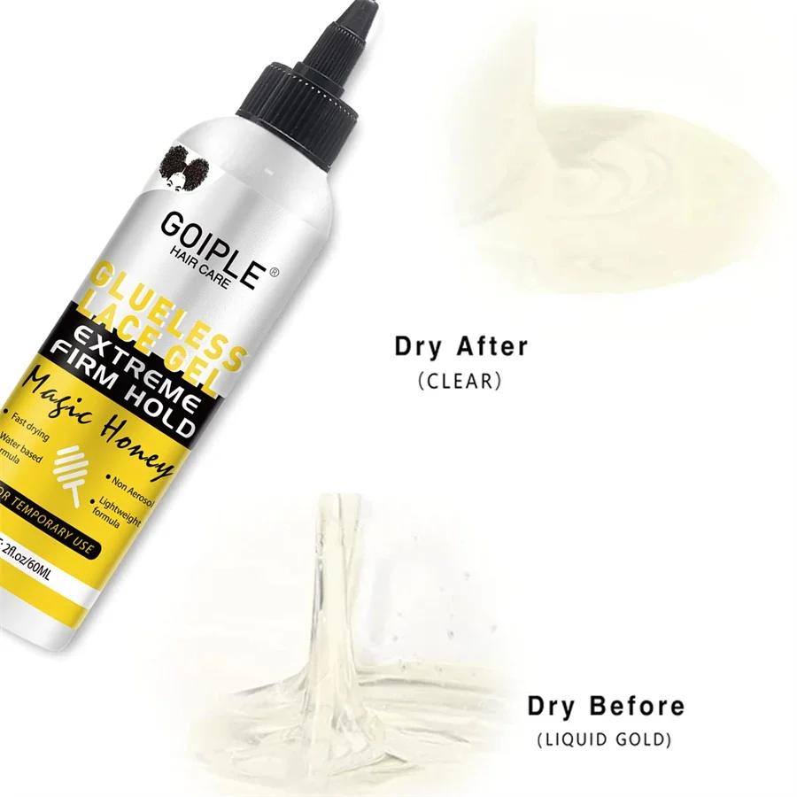 GOIPLE Glueless Liquid Gel Fast Drying Wig Bonding Adhesive Temporary Hold for Wigs Forehead & Hairs Systems Invisible Lace Glue