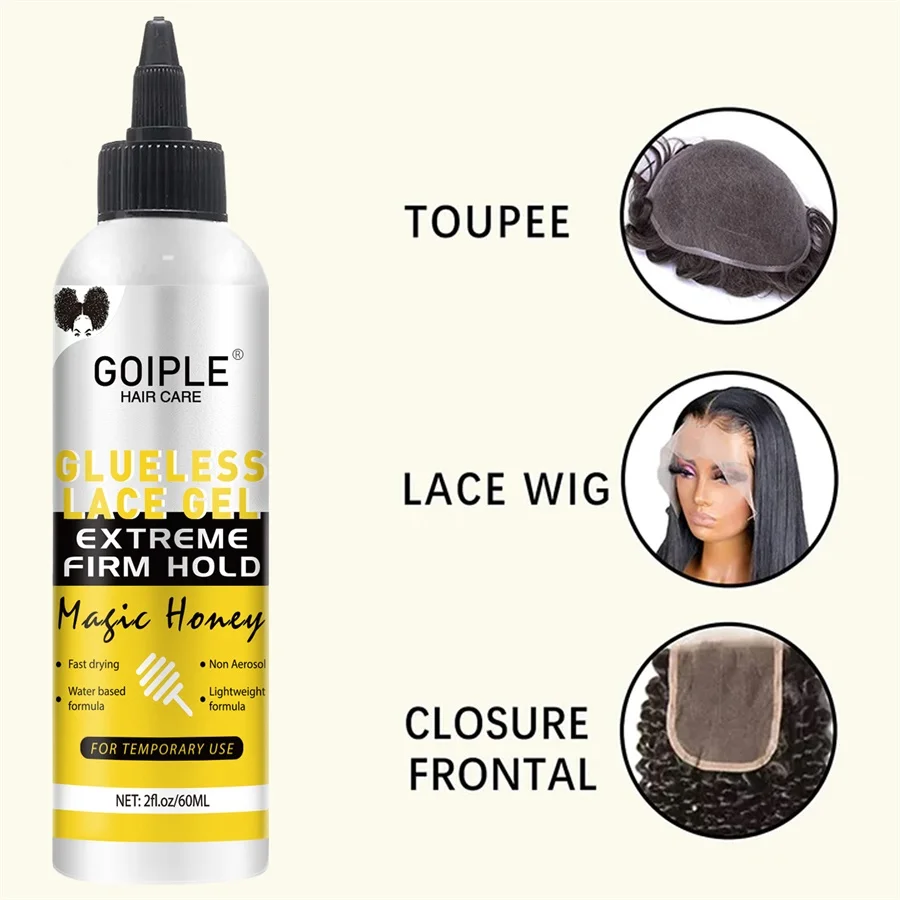 GOIPLE Glueless Liquid Gel Fast Drying Wig Bonding Adhesive Temporary Hold for Wigs Forehead & Hairs Systems Invisible Lace Glue