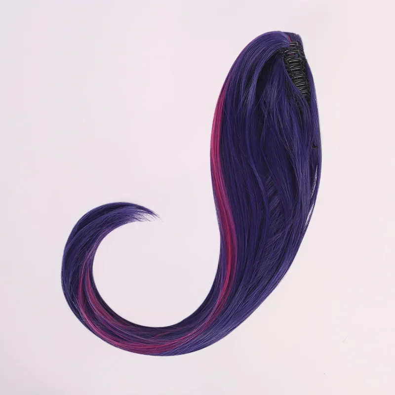 Anime Oshi No Ko Hoshino Ai Purple Wig Cosplay Headwear Girl Lolita Ponytail Heat Resistant Synthetic Wigs Accessories Hair