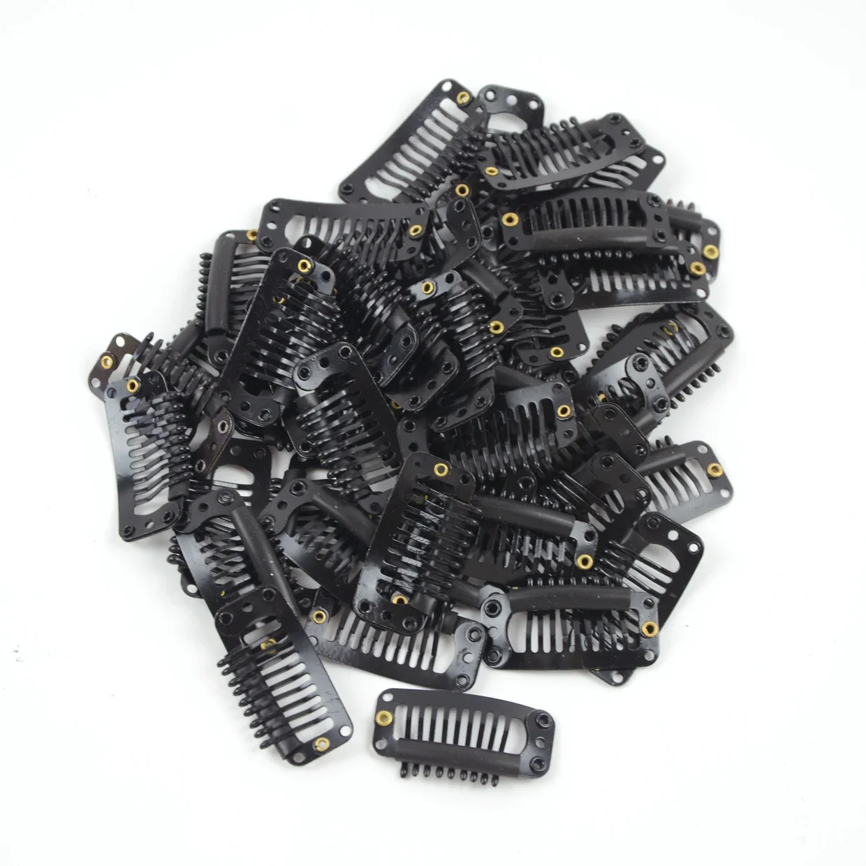 10-100Pieces Hair Clips 32mm Hair Extensions Snap Clip for Women Metal Wig Comb Clips for Hair Extensions