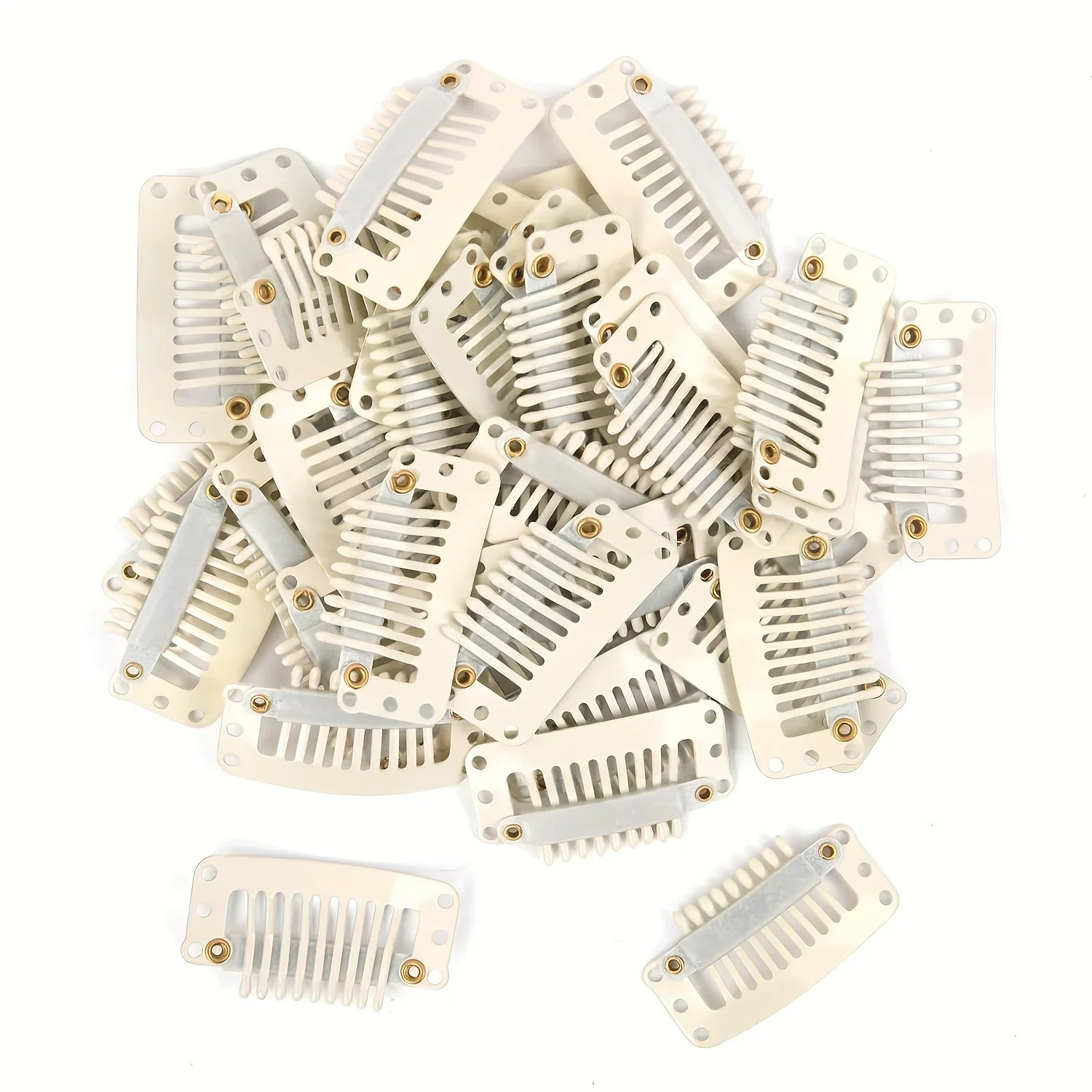 10-100Pieces Hair Clips 32mm Hair Extensions Snap Clip for Women Metal Wig Comb Clips for Hair Extensions