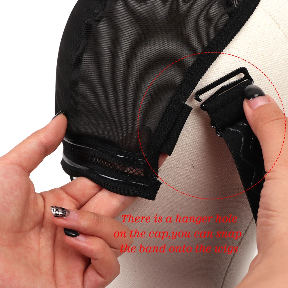 Half Wig Cap Drawstring Caps For Making Wigs 1 Sewing Wig Base Cap And 1 Removable Wig Elastic Band 1 Hd Hair Net For Wig Making