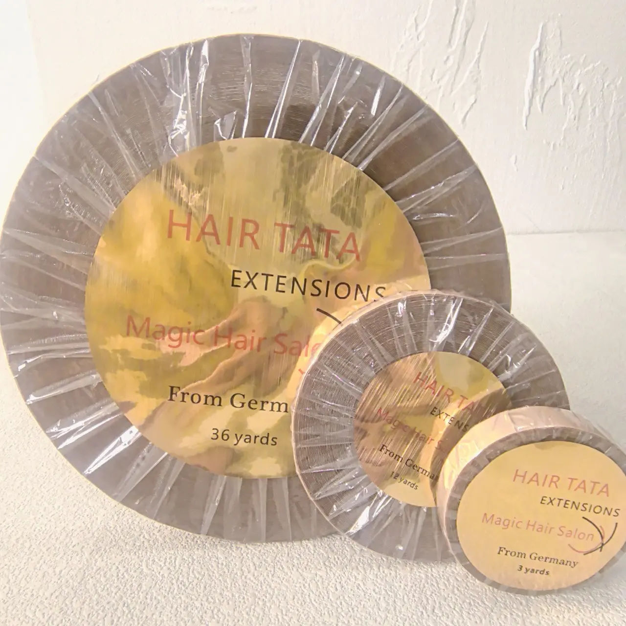 36/12/3 Yards width0.8cm/1cm Hair TATA Double Sided Hair Replacement Tape Magic Hair Salon Hair Extension Tape