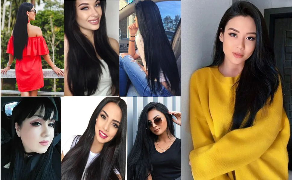 8 Pieces Hair Extensions Clip in Human Hair 18 Clips Full Head Clip on Remy Hair Extension for Women Natural Black Clip Hair