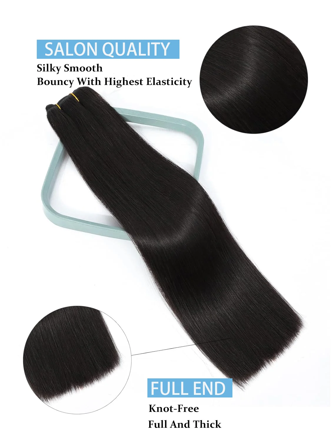 8 Pieces Hair Extensions Clip in Human Hair 18 Clips Full Head Clip on Remy Hair Extension for Women Natural Black Clip Hair