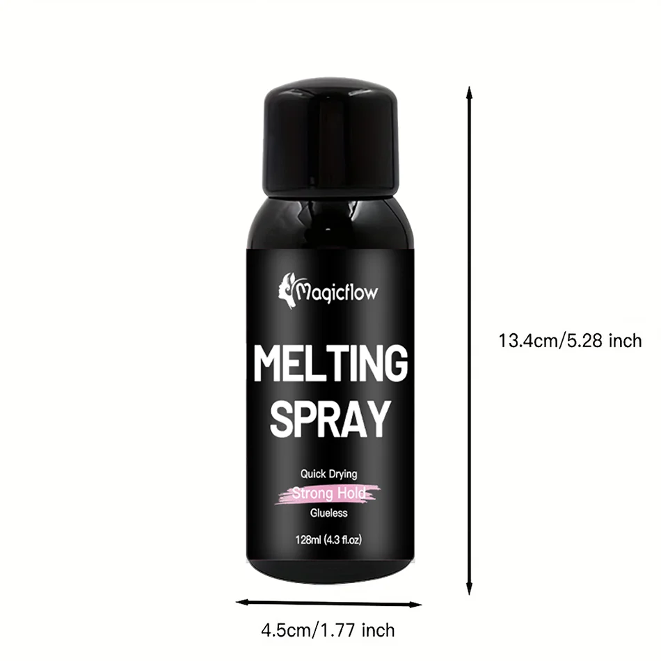 128ml/4.3fl.oz Natural Hold Lace Melting Spray - Strong Glueless Bonding Spray for Wigs | Quick-Drying Hair Adhesive