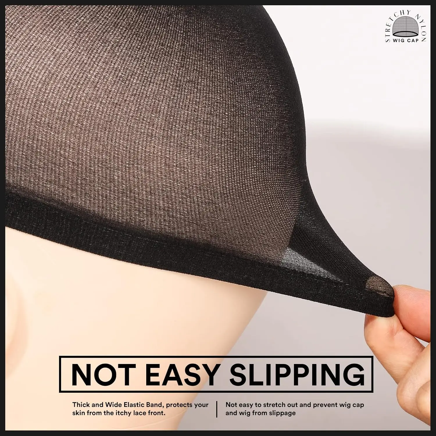 Wholesale High Quality Nylon Hair Caps for Wig Perfect Fit Ultra Thin & Expandable Stocking Wig Cap, Each Pack Contains 2 Wig Ca