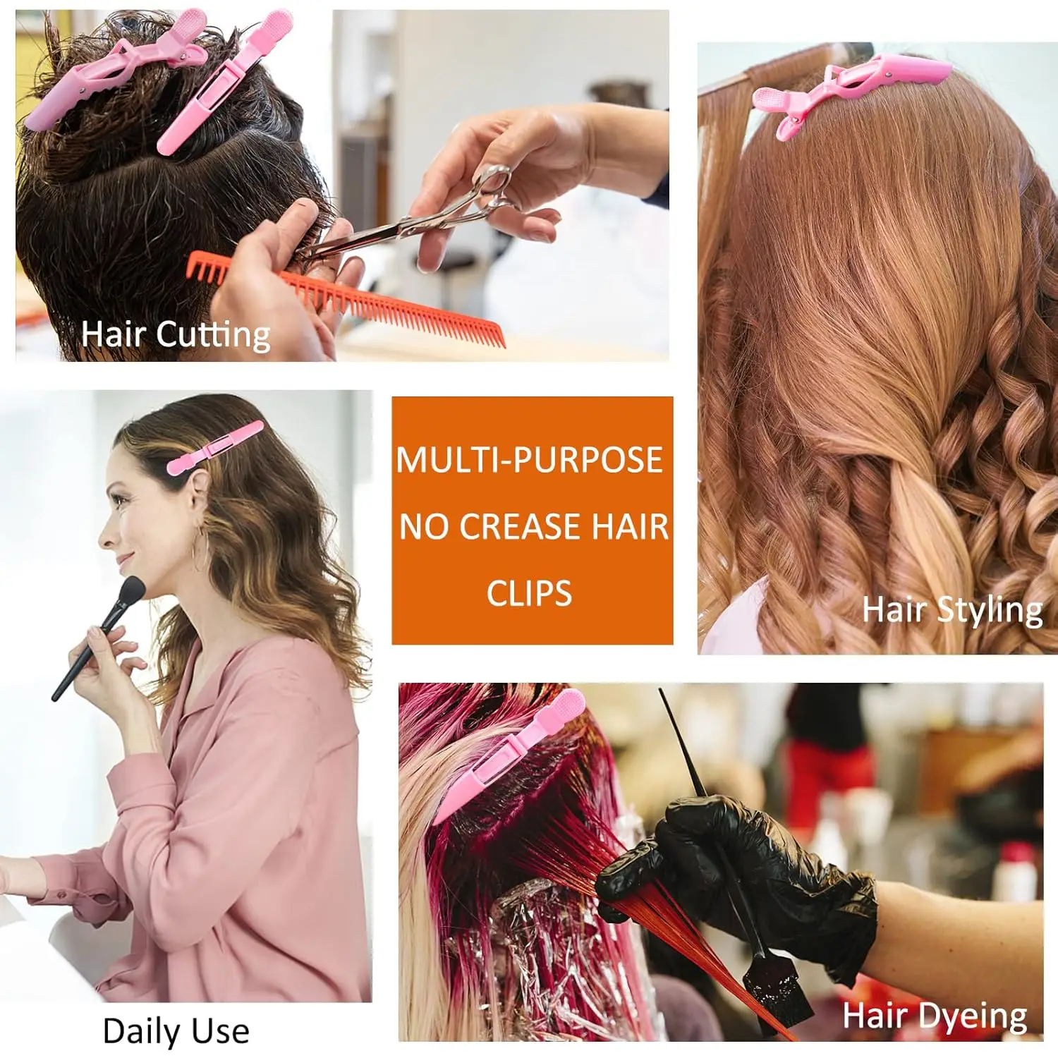 12Pcs Hair Clips for Styling Sectioning,Wide Teeth Design Professional Salon Alligator Hair Clips for positioning, perming